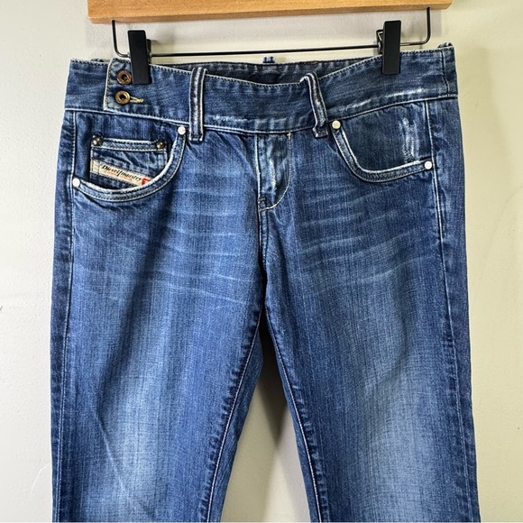 Diesel Bootcut Jeans Size 29 Medium Wash Distressed 100% Cotton - Picture 6 of 14